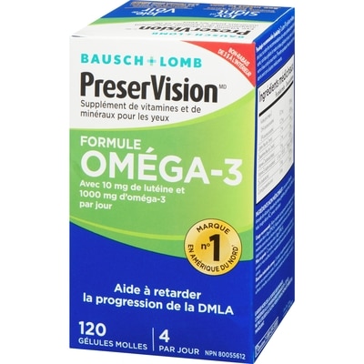 Supplément de vitamines et de minéraux oméga-3 pour les yeux