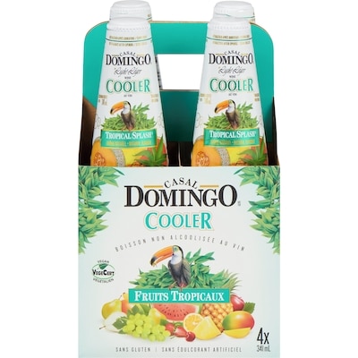 Casal Domingo Cooler boisson non alcoolisée au vin fruits tropicaux 4x341.0 ml, 0,37 $/100ml