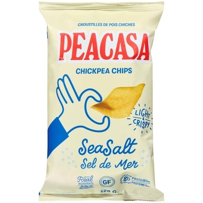 Peacasa Chickpea Chips Sea Salt 128 g, $3.90/100g
