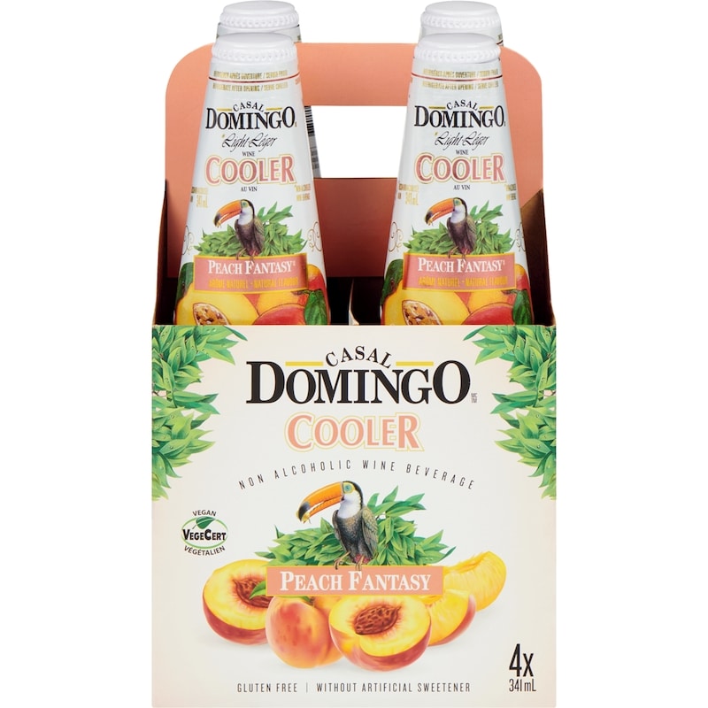 Casal Domingo Cooler Non Alcoholic Wine Beverage Peach Fantasy