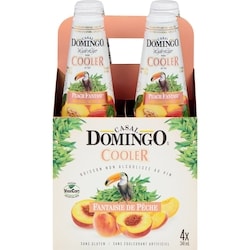 Casal Domingo Cooler boisson non alcoolisée au vin fantaisie de pêche 4x341.0 ml, 0,37 $/100ml