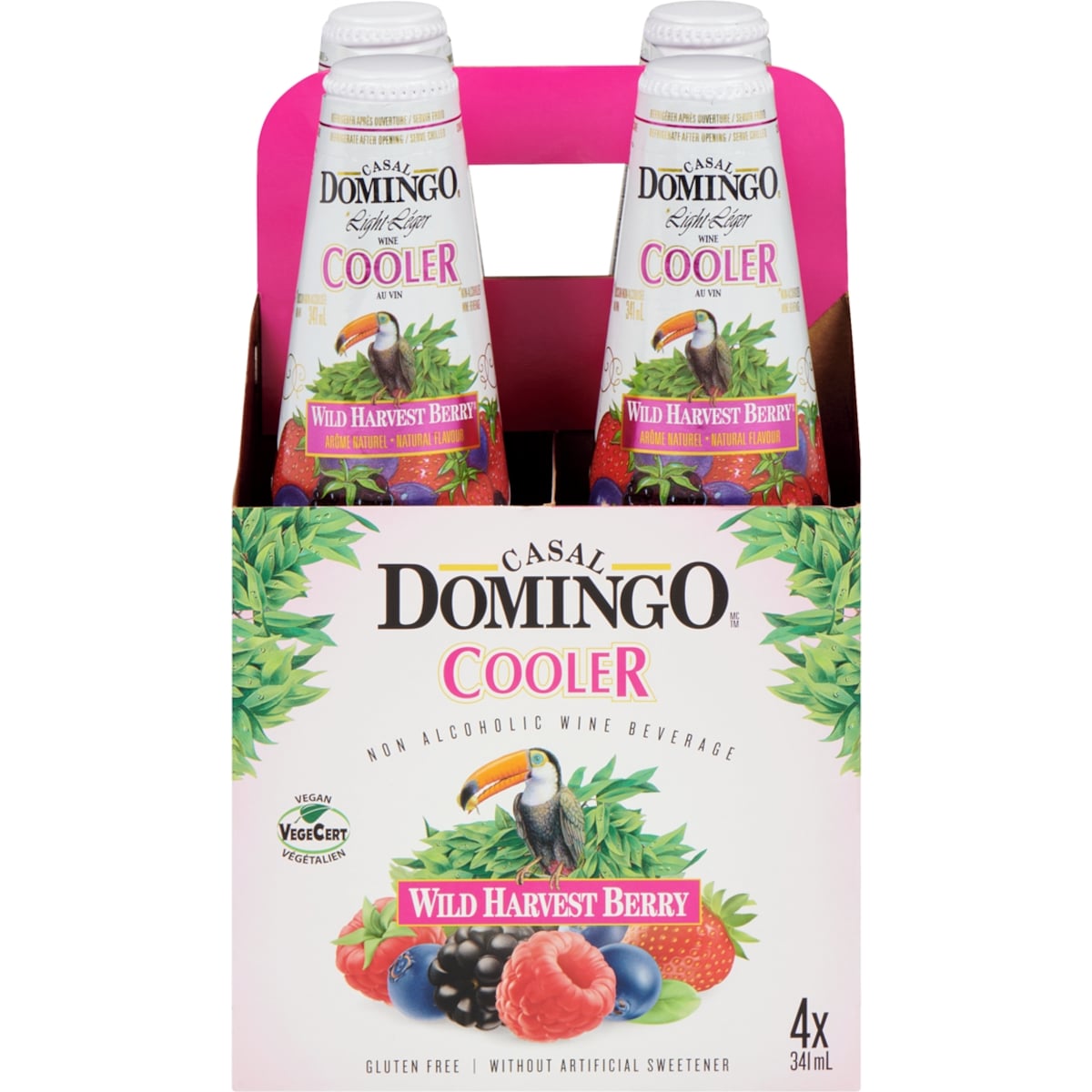 Casal Domingo Cooler Non Alcoholic Wine Beverage Wild Harvest Berry 4x341.0 ml, $0.37/100ml