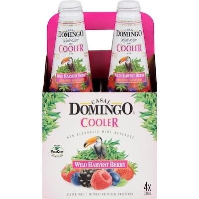 Casal Domingo Cooler Non Alcoholic Wine Beverage Wild Harvest Berry 4x341.0 ml, $0.37/100ml