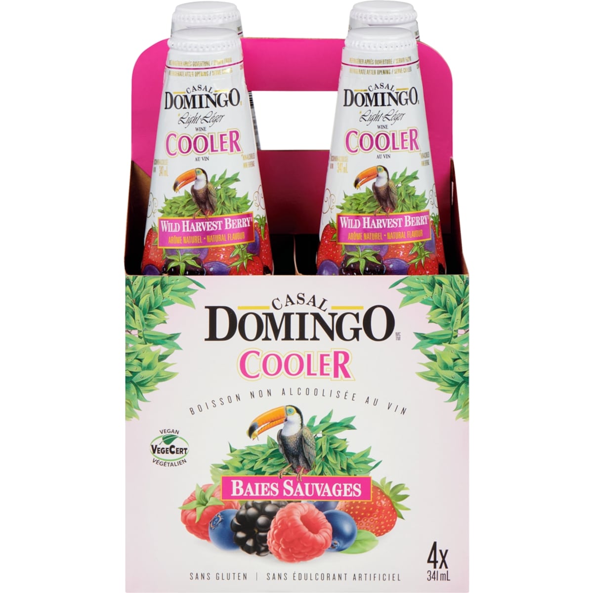 Casal Domingo Cooler boisson non alcoolisée au vin baies sauvages 4x341.0 ml, 0,37 $/100ml