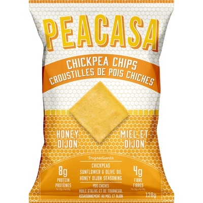 Peacasa Croustilles de pois chiches miel et dijon 128 g, 4,68 $/100g