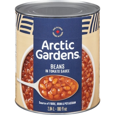 Arctic Gardens Beans In Tomato Sauce 2.84 l, $0.48/100ml