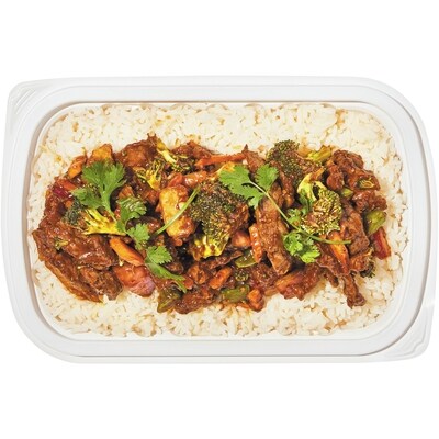 null Szechuan Beef with Rice 767 g, $2.09/100g