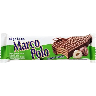 Marco-Polo Hazelnut Cream Filled Wafer Bar In Chocolaty Coating 40 g, $2.48/100g