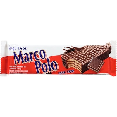 Marco-Polo Cocoa Cream Filled Wafer Bar In Chocolaty Coating 40 g, $2.48/100g