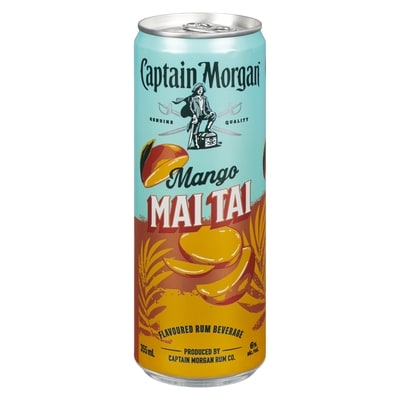 Captain Morgan Flavoured Rum Beverage Mango Mai Tai (ID required at pick-up) 4x355.0 ml, $0.26/100ml