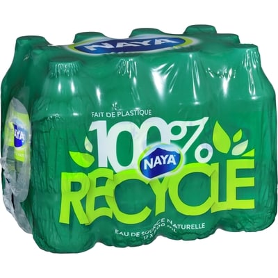 Eau de source naturelle, paq. de 12