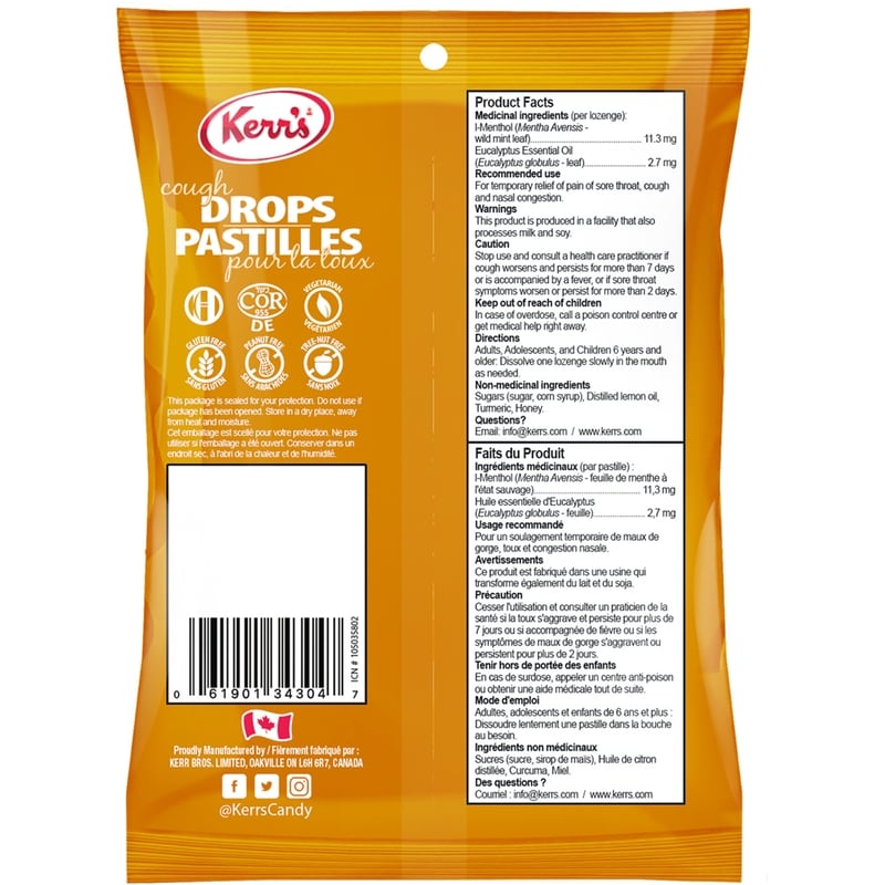 Cough Drops, Menthol & Eucalyptus, 30 Lozenges