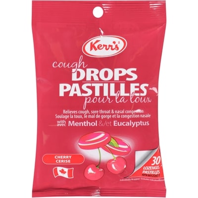 Kerr's Cherry Cough Drops, Methol & Eucalyptus, 30 Lozenges 30 ea, $0.13/1ea