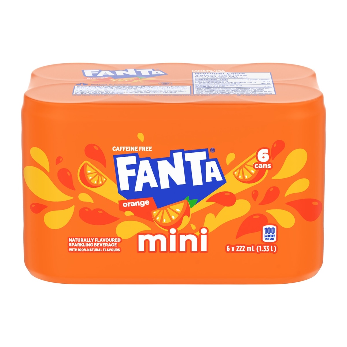 FANTA Soda Orange Cans 6x222.0 ml, $0.33/100ml