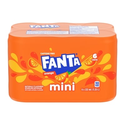 FANTA Soda Orange Cans 6x222.0 ml, $0.40/100ml