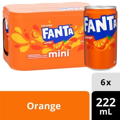 Fanta Soda Soda Orange Cannettes de 6x222.0 ml, 0,40 $/100ml