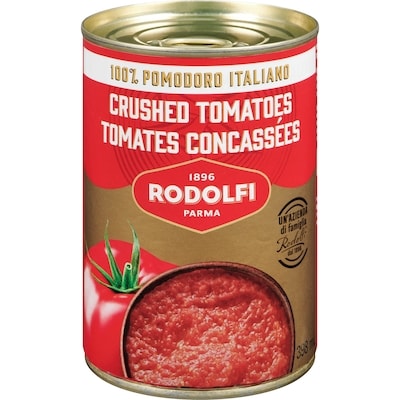 RODOLFI Tomates concassées 398 ml, 0,58 $/100ml