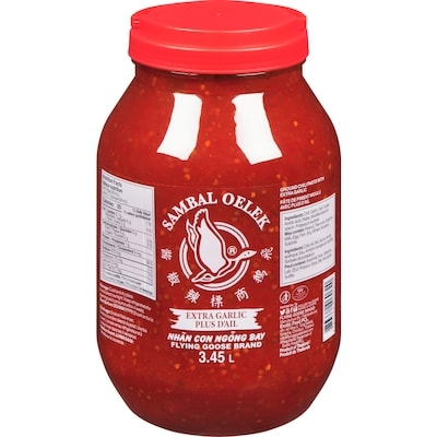 Flying Goose Chili Garlic 3.45 l, $0.84/100ml