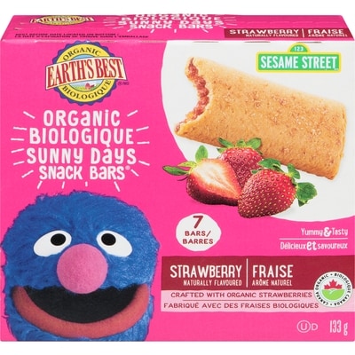 Earth's Best Sunny Days Snack Bars Organic Strawberry 133 g, $3.60/100g