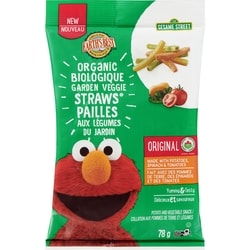 Earth’s Best Pailles aux légumes du jardin biologique original 78 g, 5,77 $/100g