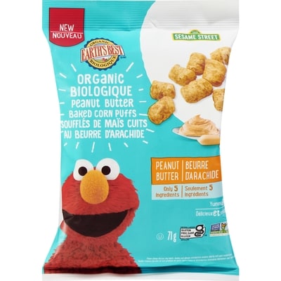 Earth’s Best Soufflés de maïs cuits au beurre d'arachide biologique 71 g, 7,03 $/100g