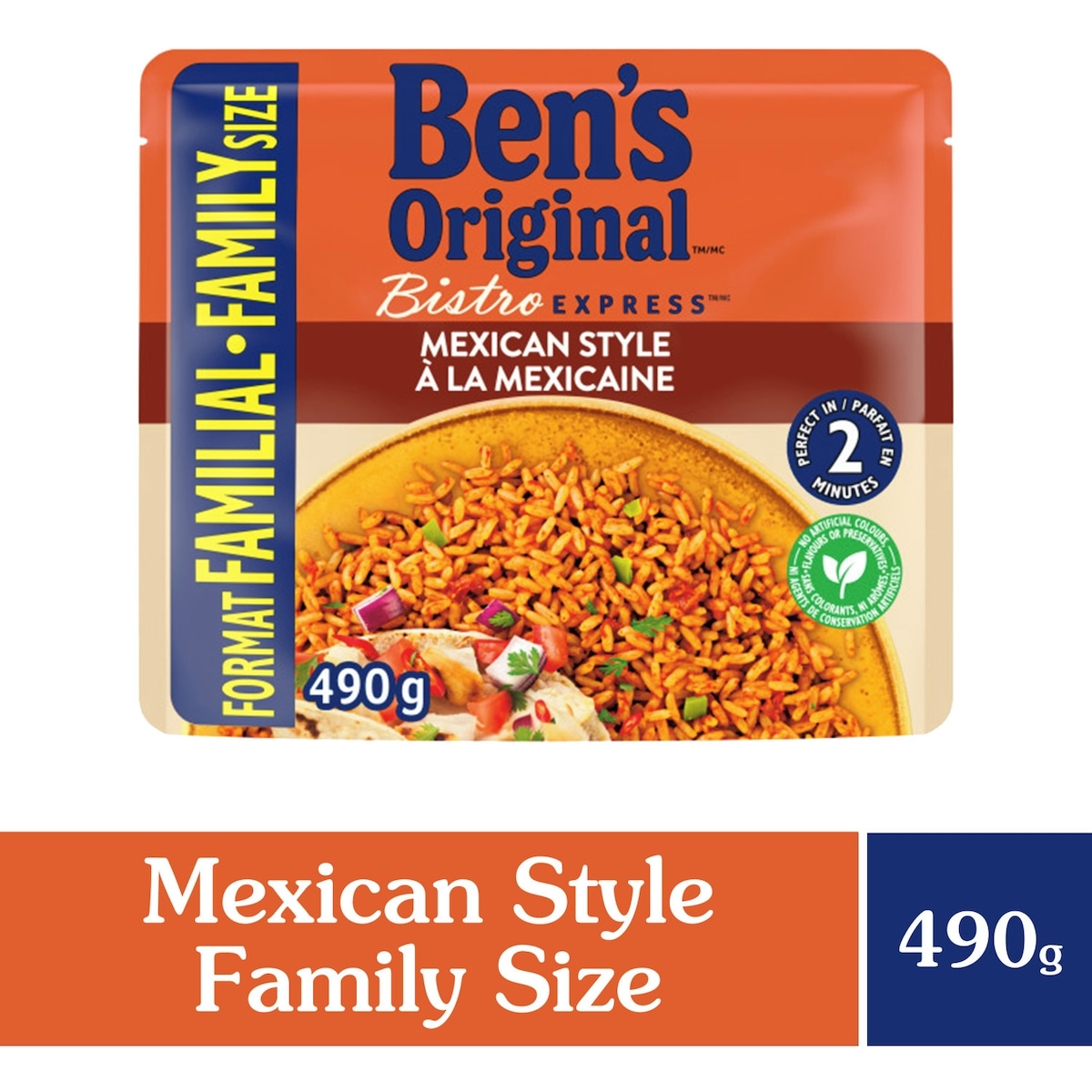 Bens Original BISTRO EXPRESS riz à la mexicaine, format familial 0.49 kg, 1,12 $/100g