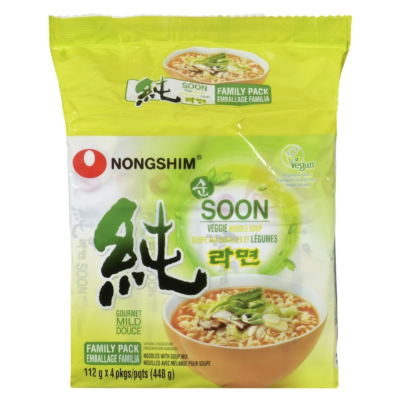 soup　HVR KKBG 1 Nong Shim Soon Veggie Noodle Soup Noodles With Soup Mix Gourmet