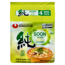 Nong Shim Soon soupe aux nouilles et légumes nouilles avec mélange pour soupe gourmet douce emballage familia 448 g, 1,56 $/100g