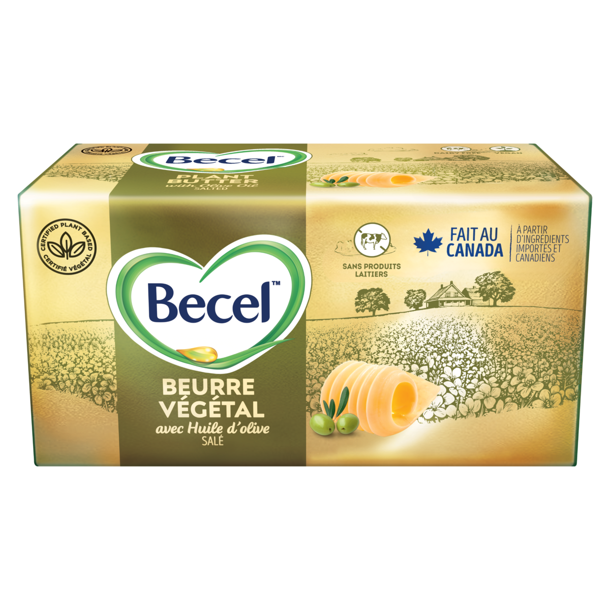 Becel Beurre végétal avec huile d’olive, Salé 454 g, 1,32 $/100g