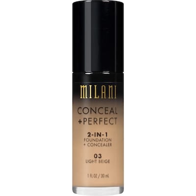 Milani Conceal + perfect fond de teint 2-en-1 + cache-cernes 03 beige doux 1 ea, 15,99 $/1ch