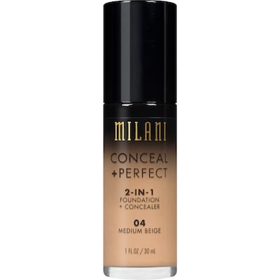 Milani Conceal + perfect fond de teint 2-en-1 + cache-cernes 04 beige moyen 1 ea, 15,99 $/1ch