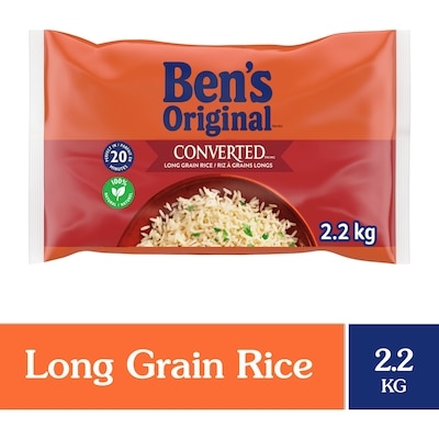 Bens Original CONVERTED riz étuvé à long grain 2.2 kg, 0,32 $/100g