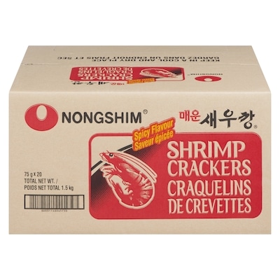 Nong Shim Shrimp Crackers Spicy Flavour 75 g, $2.00/100g