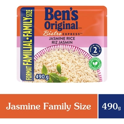 Bens Original BISTRO EXPRESS Jasmine Rice Side Dish Family Size Pouch 490 g, $1.32/100g