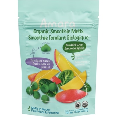 Amara Smoothie fondant biologique petits verts crémeux 23 g, 26,04 $/100g