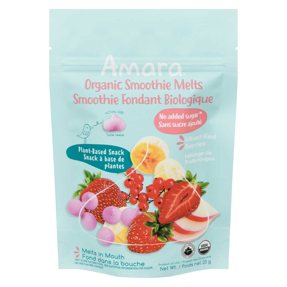 Amara Organic Smoothie Melts Mixed Red Berries
