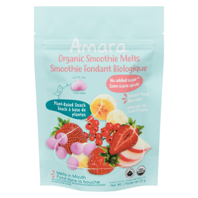 Amara Organic Smoothie Melts Mixed Red Berries 23 g, $26.04/100g