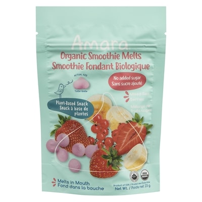 Amara Organic Smoothie Melts Mixed Red Berries 23 g, $23.87/100g