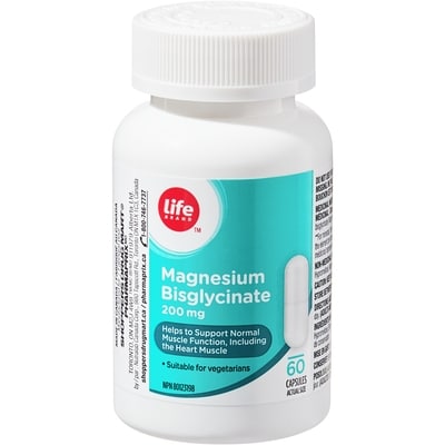 Life Brand Magnesium Bisglycinate 200 mg 60 Capsules 60 ea, $0.13/1ea