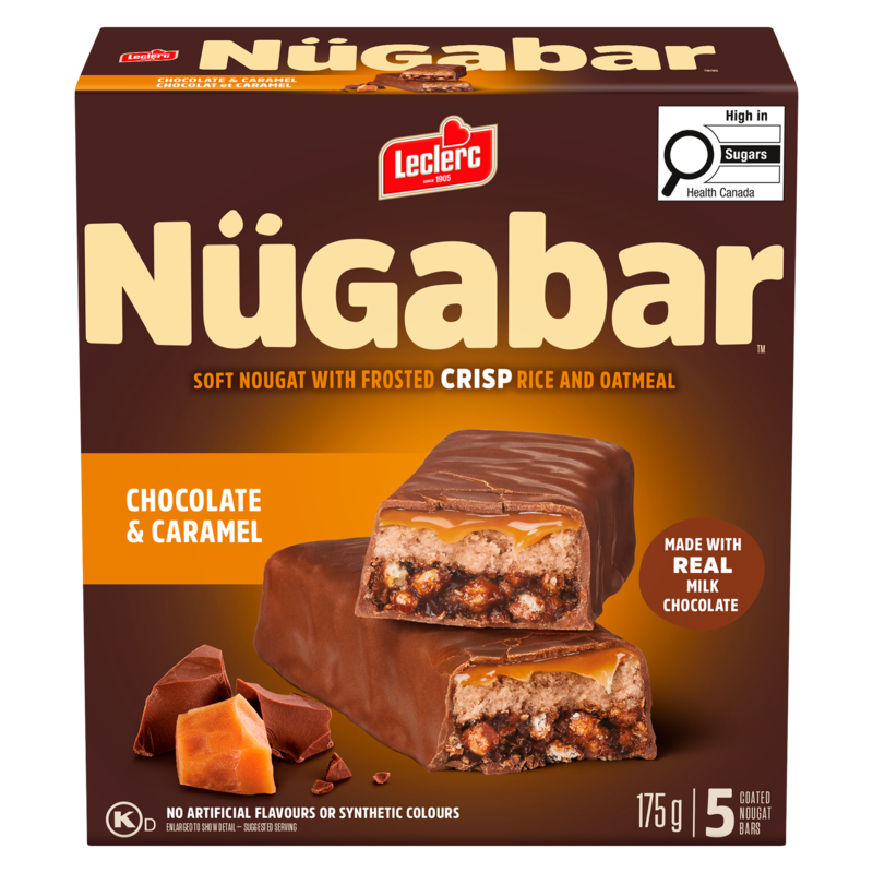 Nügabar Coated Nougat Bars Chocolate & Caramel