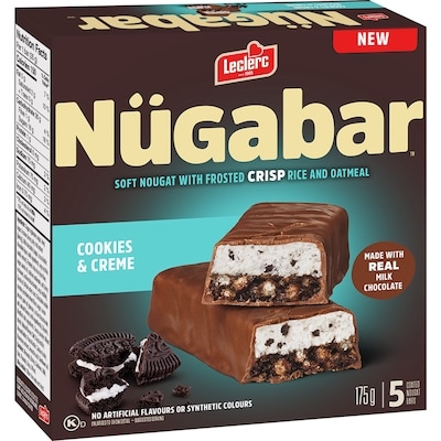 Nügabar Coated Nougat Bars Cookies & Creme