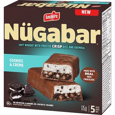 Nügabar Coated Nougat Bars Cookies & Creme
