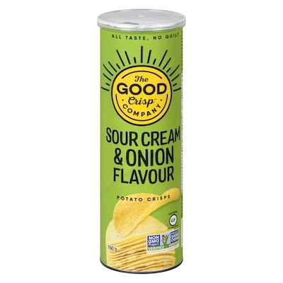 The Good Crisp Company Potato Crisps Sour Cream & Onion Flavour 160 g, $3.75/100g