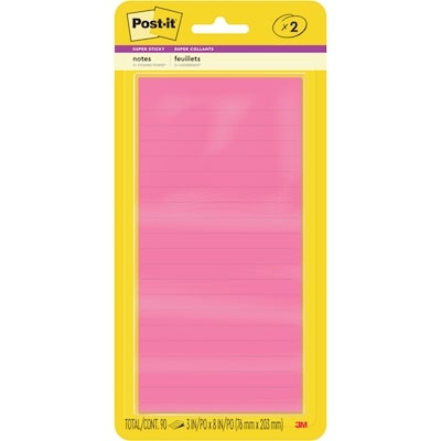 Post-it Feuillets Super Collants, 3 po x 8 po 1 ea, 7,50 $/1ch