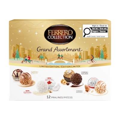 Ferrero Rocher COLLECTION GRAND ASSORTMENT Fine Chocolates and Confections Holiday Gift Box, 12 Assorted Confections 119 g, $10.92/100g