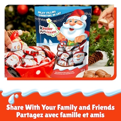 MINI FRIENDS, Milk Chocolate with a Milky Filling, Christmas Chocolate Confection for Sharing or Perfect Stocking Stuffer