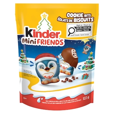 Ferrero Rocher MINI FRIENDS, chocolat au lait avec garniture au lait et morceaux de biscuits, confiserie au chocolat de Noël à partager ou pour remplir les bas de Noël 120 g, 5,00 $/100g