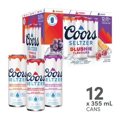 Coors Seltzer Slushie, 12-Pack 4.5 ABV (ID required at pick-up) 12x355.0 ml, $0.70/100ml