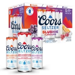 Coors Alcoholic Vodka Beverage Slushie Flavours Variety Pack (ID required at pick-up) 12x355.0 ml, $0.70/100ml