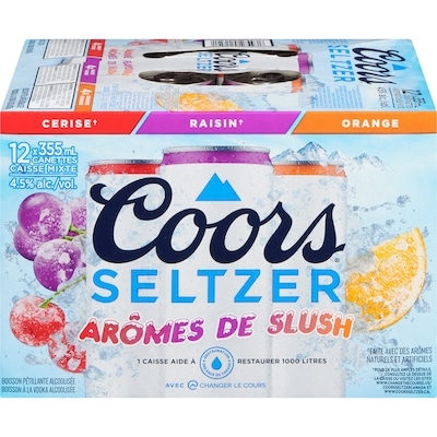 Coors Boisson à la vodka alcoolisée arômes de slush caisse mixte (Pièce d’identité requise au moment du ramassage) 12x355.0 ml, 0,78 $/100ml
